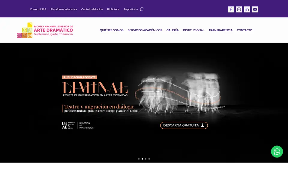 Portada de la web de ENSAD