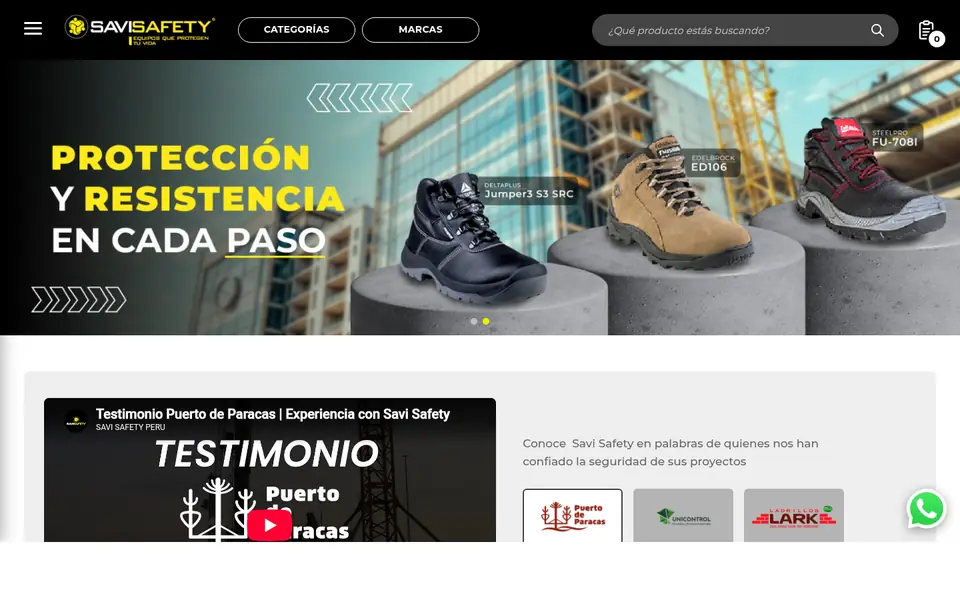 Portada de la web de JR Implementos