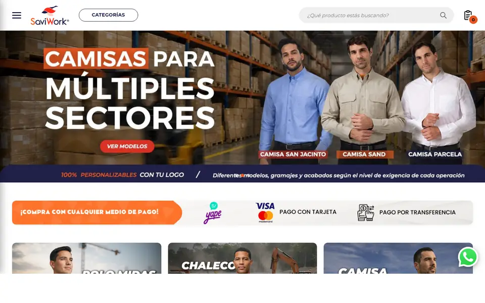 Portada de la web de SaviWork